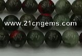 COJ452 15.5 inches 8mm round blood jasper beads wholesale