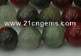 COJ454 15.5 inches 12mm round blood jasper beads wholesale