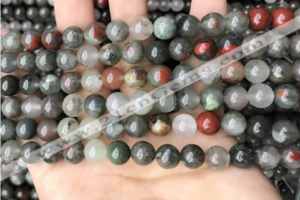 COJ482 15.5 inches 8mm round blood jasper beads wholesale