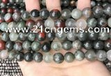 COJ483 15.5 inches 10mm round blood jasper beads wholesale