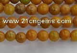 COJ600 15.5 inches 4mm round orpiment jasper beads wholesale