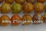 COJ602 15.5 inches 8mm round orpiment jasper beads wholesale