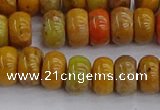 COJ612 15.5 inches 5*8mm rondelle orpiment jasper beads