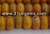 COJ613 15.5 inches 6*10mm rondelle orpiment jasper beads