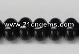 CON24 15.5 inches 10*16mm rondelle black onyx gemstone beads