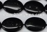 CON35 15.5 inches 18*25mm oval black onyx gemstone beads