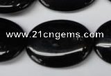 CON37 15.5 inches 22*30mm oval black onyx gemstone beads