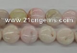 COP07 15.5 inches 13mm flat round natural pink opal beads wholesale