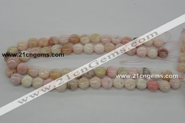 COP07 15.5 inches 13mm flat round natural pink opal beads wholesale