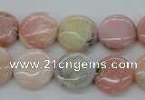 COP08 15.5 inches 16mm flat round natural pink opal beads wholesale