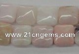 COP10 15.5 inches 14*14mm square natural pink opal beads wholesale