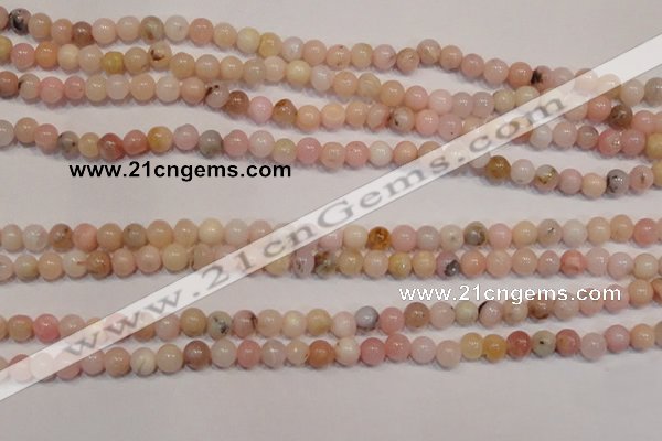 COP1001 15.5 inches 4mm round natural pink opal gemstone beads