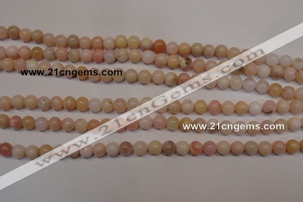 COP1002 15.5 inches 6mm round natural pink opal gemstone beads