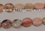 COP1022 15.5 inches 10*12mm oval natural pink opal gemstone beads