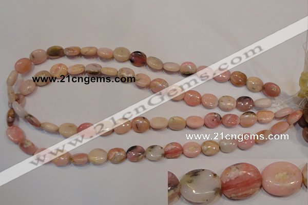 COP1022 15.5 inches 10*12mm oval natural pink opal gemstone beads