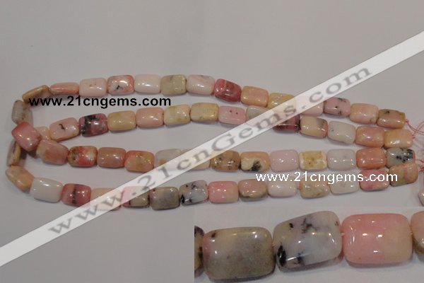 COP1032 15.5 inches 10*14mm rectangle natural pink opal gemstone beads