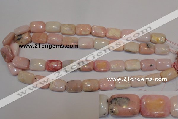 COP1034 15.5 inches 13*18mm rectangle natural pink opal gemstone beads