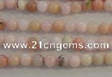 COP1060 15.5 inches 6mm round natural pink opal gemstone beads