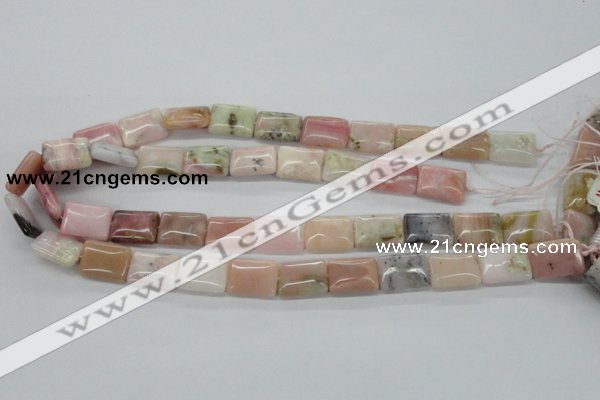 COP12 15.5 inches 13*18mm rectangle natural pink opal beads wholesale