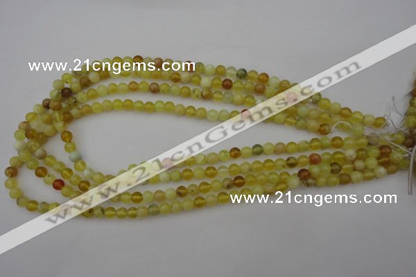 COP1201 15.5 inches 6mm round yellow opal gemstone beads