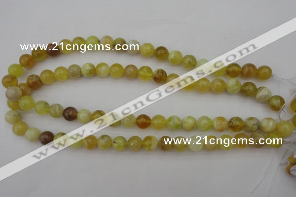 COP1203 15.5 inches 10mm round yellow opal gemstone beads