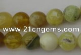 COP1204 15.5 inches 12mm round yellow opal gemstone beads