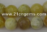 COP1205 15.5 inches 14mm round yellow opal gemstone beads