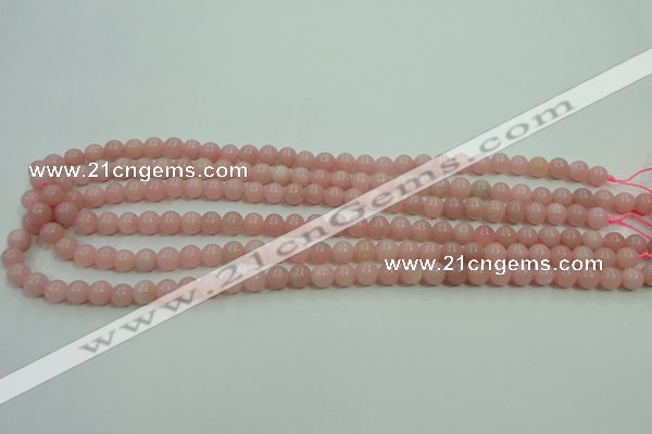 COP1211 15.5 inches 6mm round Chinese pink opal gemstone beads