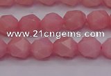 COP1222 15.5 inches 8mm faceted nuggets Chinese pink opal beads