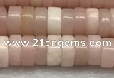 COP1233 15.5 inches 3*6mm heishi Chinese pink opal beads