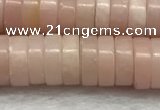 COP1234 15.5 inches 3*8mm heishi Chinese pink opal beads