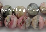 COP1255 15.5 inches 14mm round natural pink opal gemstone beads