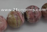 COP1257 15.5 inches 18mm round natural pink opal gemstone beads