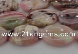 COP1273 15.5 inches 10*14mm oval natural pink opal gemstone beads