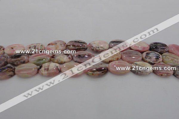 COP1275 15.5 inches 13*18mm oval natural pink opal gemstone beads