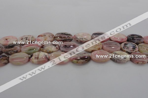 COP1276 15.5 inches 15*20mm oval natural pink opal gemstone beads