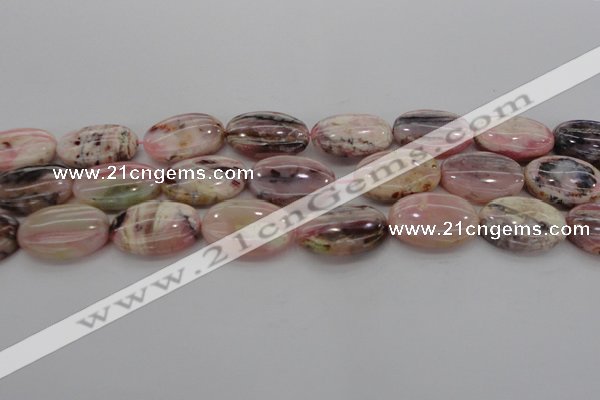 COP1278 15.5 inches 20*30mm oval natural pink opal gemstone beads