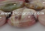 COP1280 15.5 inches 30*40mm oval natural pink opal gemstone beads