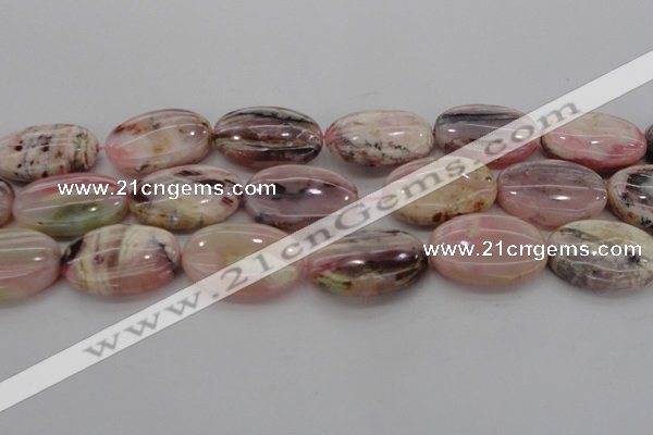 COP1280 15.5 inches 30*40mm oval natural pink opal gemstone beads