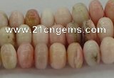 COP1286 15.5 inches 4*6mm rondelle natural pink opal beads