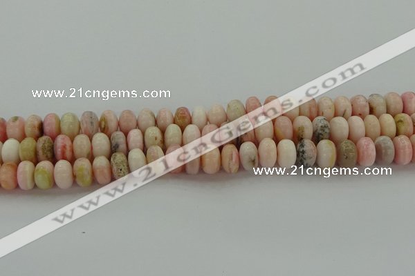 COP1287 15.5 inches 5*8mm rondelle natural pink opal beads