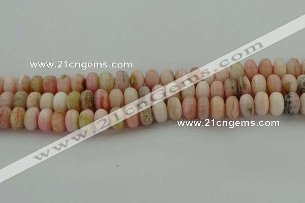 COP1288 15.5 inches 6*10mm rondelle natural pink opal beads