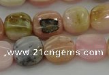 COP1299 15.5 inches 12*12mm square natural pink opal beads