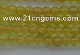 COP1300 15.5 inches 4mm round natural yellow opal gemstone beads