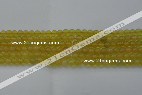 COP1301 15.5 inches 6mm round natural yellow opal gemstone beads