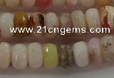 COP1322 15.5 inches 5*8mm faceted rondelle natural pink opal beads