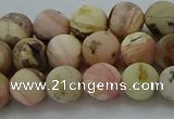 COP1332 15.5 inches 8mm round matte natural pink opal gemstone beads