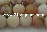 COP1333 15.5 inches 10mm round matte natural pink opal gemstone beads