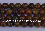 COP1360 15.5 inches 4mm round African green opal beads wholesale