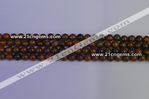 COP1362 15.5 inches 8mm round African green opal beads wholesale